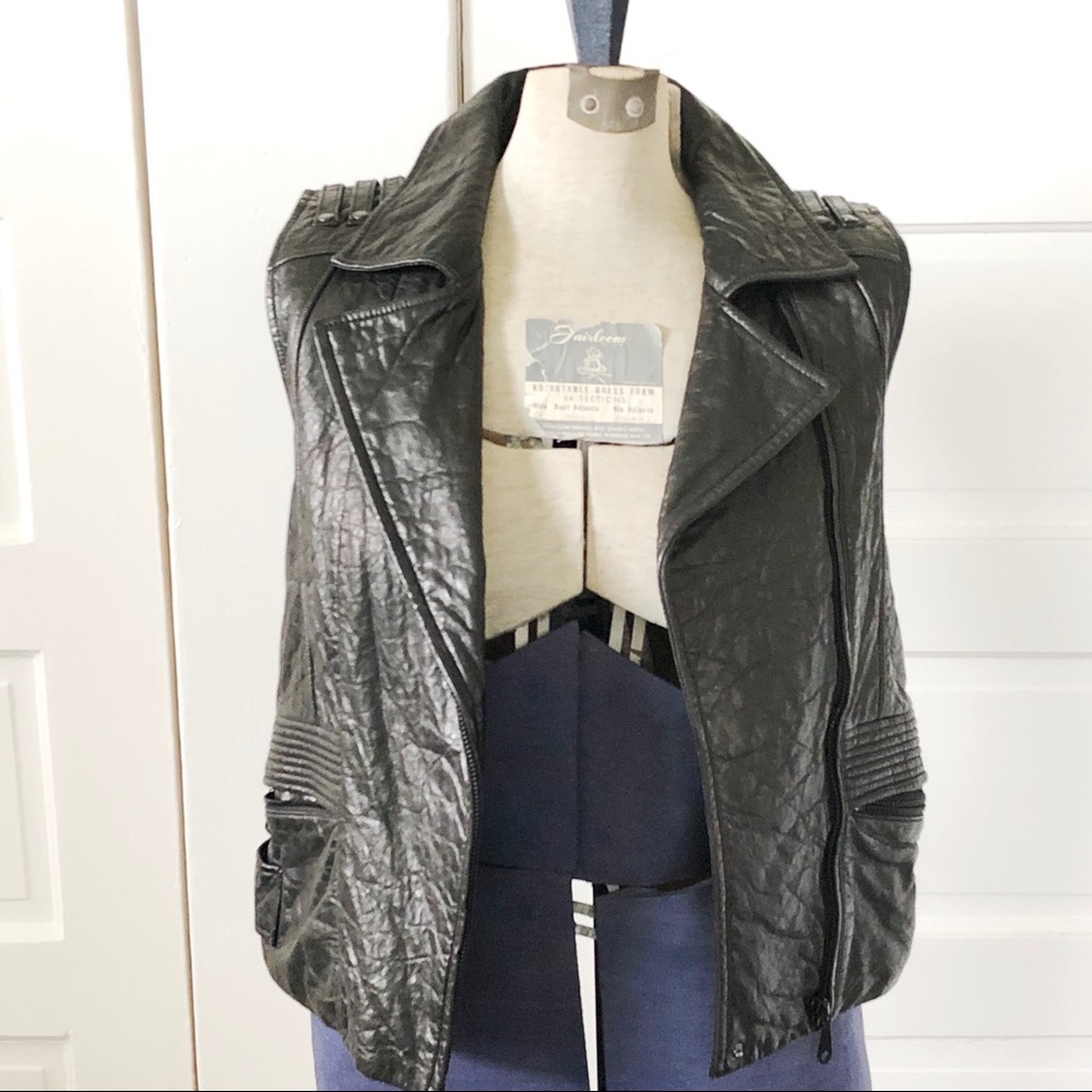 Rebecca Minkoff black leather vest